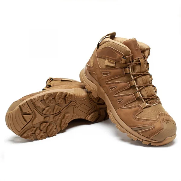 Support OEM/ODM Outdoor Non-slip Wear-resisting Black Breathable Womens Lace up Desert Combat Boots - Image 2