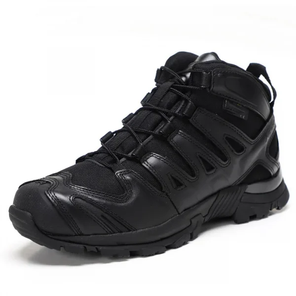 Support OEM/ODM Outdoor Non-slip Wear-resisting Black Breathable Womens Lace up Desert Combat Boots - Image 3